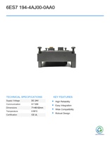 Módulo de E/S Industrial Siemens 6ES7 194-4AJ00-0AA0 Usado con Ethernet IP67 Modbus EtherCAT Entradas/Salidas Analógicas/Digitales