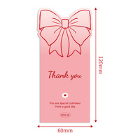 Autocollant décoratif adhésif en papier couché Baide rose mignon avec nœud papillon et fleur de rose pour scellage de boîte cadeau, commande personnalisée acceptée