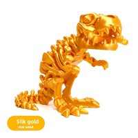 Sınır Ötesi 3D Baskılı Ejderha Tyrannosaurus Dinozor İskeleti Eklemli Dönüşüm Aksiyon Figürü Süsü El İşi Oyuncak Hediye