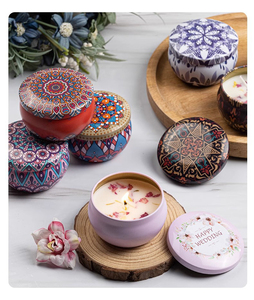 Vela de aceite de fragancia perfumada de cera de soja aromática redonda de lujo, tarros de Pilar, velas, tarros de cera, velas perfumadas - Product Image 4