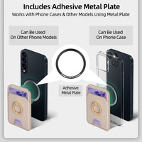 Porte-cartes de luxe en cuir PU avec anneau de maintien, support pliable, multiples fentes pour cartes, portefeuille d'identité universel, personnalisable en usine