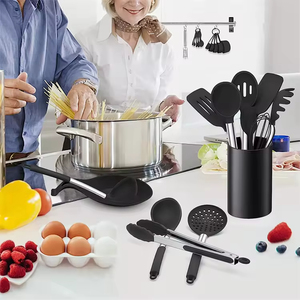 Utensilios de Cocina Resistentes al Calor, Juego de 43 Piezas de Utensilios de Cocina de Silicona con Mango de Acero Inoxidable y Soporte - Product Image 5