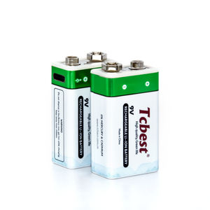 OEM 19年以上の実績を持つベストセラー 9V リチウム充電池 USB Type-C 9V リチウム電池 リチウムイオン USB電池 ケーブル付き - Product Image 3