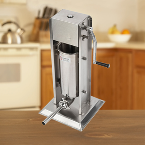 Efficiente Insaccatrice in Acciaio Inox Antiruggine per Produzione Casalinga di Salsicce e Piccoli Negozi con 4 Ugelli di Riempimento - Product Image 5