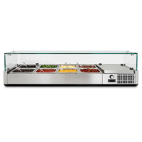 Vitrine réfrigérée de comptoir pour aliments, avec design en verre transparent, idéale pour boulangeries et magasins de détail