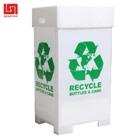 Ensemble de poubelles pliables écologiques de 70 L avec couvercle, certifié ISO