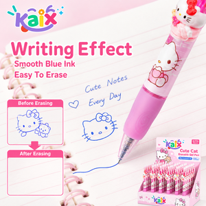 Stylo gel effaçable à la chaleur KAIX Cute Cat, logo personnalisé en gros, encre bleue 0,5 mm, ensembles <span class=keywords><strong>de</strong></span> stylos gel à friction pour la prise <span class=keywords><strong>de</strong></span> notes en classe - Product Image 5