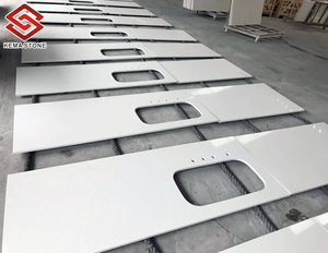 Bán buôn Sparkle Trắng thạch anh sàn và tường gạch và bàn - Product Image 3