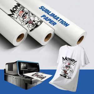 Rouleau de papier transfert blanc de haute qualité, séchage rapide, pour sublimation à chaud sur vêtements et t-shirts - Product Image 2