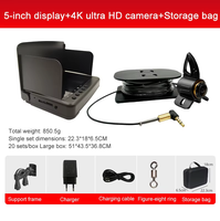 Moniteur portable AHD IPS 5 pouces pour la pêche sur glace, en mer, en bateau, en lac, caméra sous-marine HD 1080P, étanche IP68, directement de l'usine