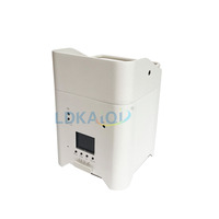 Créer la lumière de l'étape 6x18w led rgbwa uv batterie sans fil dmx dj lumière de lumières