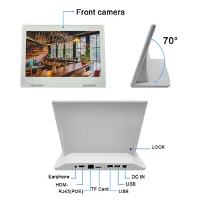 Сенсорный экран 10 "13" 14 "15" 17 "18" 21 "дюймовый настольный Nfc Pos киоск для ресторанного заказа планшет L-образная форма Android планшетный ПК