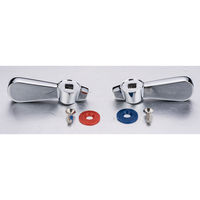 Poignées de robinet en zinc commerciales, lot de 2, durables, tige de 0,43 pouce, installation rapide, remplacement pour cuisine