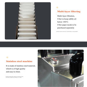 Machine à filtrer l'huile d'olive électrique en acier inoxydable, centrifugeuse de cuisine, raffineur d'huile, filtre à huile - Product Image 5