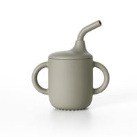 Gobelet à eau pour bébé en silicone en gros, sans BPA, sucette, assiette ronde en silicone, bol, gobelet pour bébé en silicone, ensemble de vaisselle pour bébé