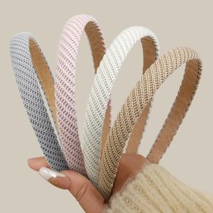 <span class=keywords><strong>Serre</strong></span>-têtes pour femmes, bandeaux fins en tricot, bandeaux antidérapants tendance pour cheveux féminins, accessoires capillaires mignons de couleurs unies - Product Image 1