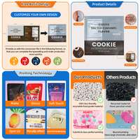Sachets plats transparents en BOPP imprimés sur mesure, givrés, thermoscellables individuellement pour biscuits, sacs pour aliments, boulangerie, bonbons, emballage de biscuits, logo