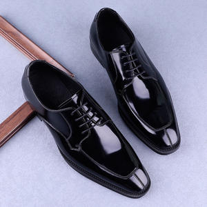 Chaussures Richelieu pointues en cuir de vachette véritable à enfiler, semelle extérieure en caoutchouc antidérapante, soutien de la voûte plantaire, imperméables, pour hommes - Bureau - Product Image 3