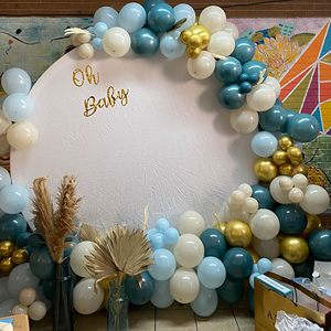 Globos Azul Polvoriento, 60 Piezas, Metálicos, Cromados, Dorados, Azul Macarrón, Azul Océano, Blanco Arena, para Graduación, Cumpleaños de Niños, Bodas, Regalos - Product Image 5
