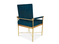 Chaise de salle à manger moderne en acier inoxydable, fauteuil rembourré en velours, chaise en métal doré pour la maison, les hôtels et le mobilier