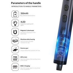 <span class=keywords><strong>JIAFA</strong></span> – Kit de tournevis électrique 78-en-1 avec 5 vitesses de couple, écran LED et USB-C pour réparation de téléphones - Product Image 4