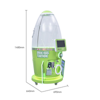 Dispenser Permen Mini Terbaru dengan Layar Plastik Bahasa Inggris untuk Mainan Gacha