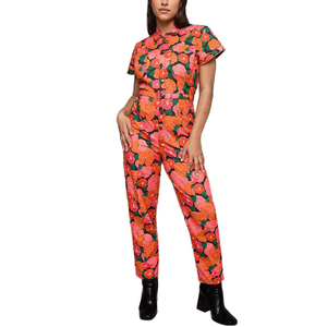 Nhà thiết kế của phụ nữ dài maxi kurti tay khối in hoa bông Jumpsuit với cắt ra trở lại chi tiết phong cách sexy - Product Image 1