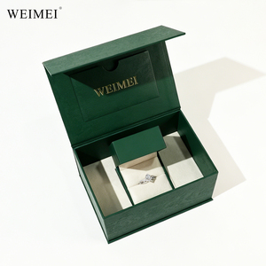 Caja de Papel con Cierre Magnético y Logotipo Personalizado WEIMEI, Empaque de Joyería para Anillos, Empaque de Regalo Magnético de Lujo para Joyería - Product Image 4