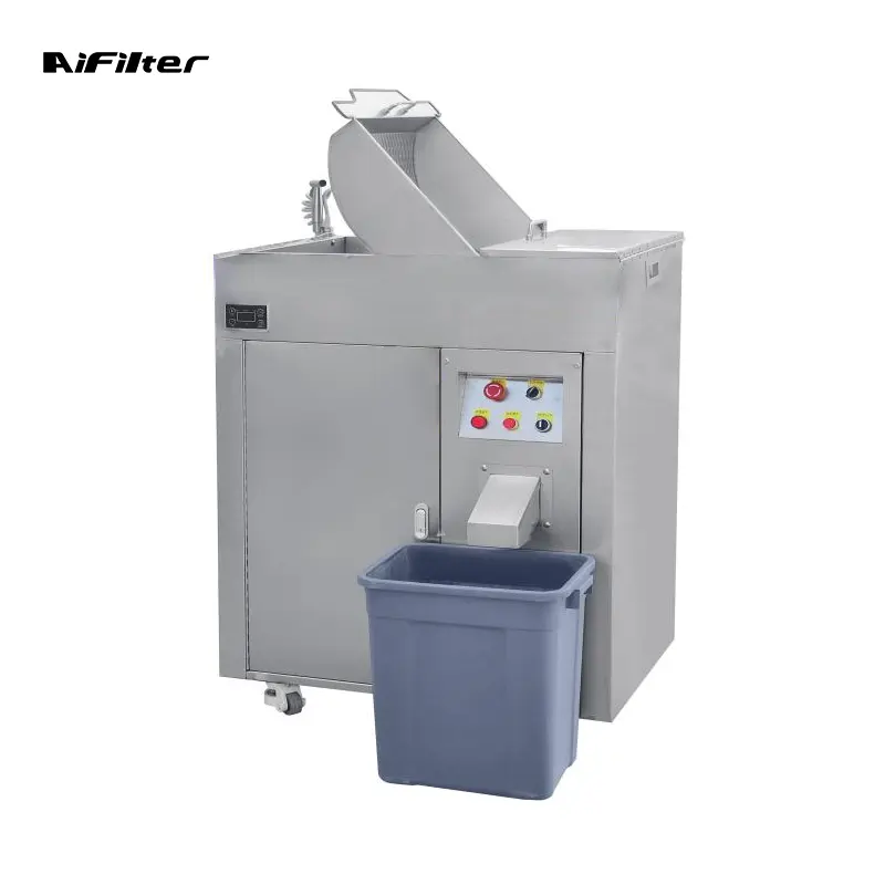 Aifilter thép không gỉ nhà bếp mỡ bẫy và dầu-nước tách chất thải Shredder máy sấy máy cho xử lý nước thải