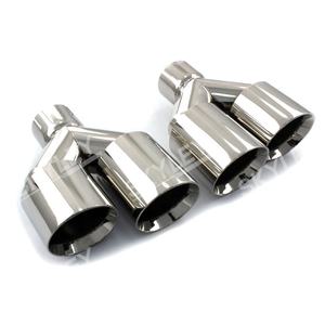 Preço de Fábrica Acessórios de Carro Ponteiras de Silenciador em Aço Inoxidável Tubo de Escape com Saída Dupla Tipo Y - Product Image 1