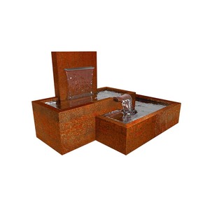 Accessoire de jardin en <span class=keywords><strong>acier</strong></span> cordage, cascade, <span class=keywords><strong>fontaine</strong></span> en <span class=keywords><strong>acier</strong></span>, objet de décoration, pour l'intérieur et l'extérieur - Product Image 2
