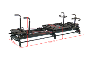 Máquina <span class=keywords><strong>de</strong></span> Entrenamiento Celux <span class=keywords><strong>de</strong></span> Alta Calidad <span class=keywords><strong>para</strong></span> Yoga, Tres Niveles, Supermodel, <span class=keywords><strong>de</strong></span> Aluminio Negro, <span class=keywords><strong>para</strong></span> Pilates Reformer, Portátil y Resistente - Product Image 2