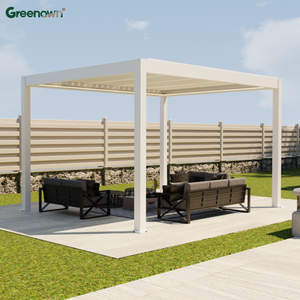 <span class=keywords><strong>Pergola</strong></span> moderne en aluminium à lames orientables pour jardin extérieur, 3x3, 3x4, 4x3, 4x4, 4x5, 4x6, 6x3, 6x4, 6x5, 6x6 m - Product Image 1