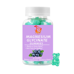 Gummies de Magnésium Glycinate aux Herbes Naturelles Saveur Myrtille OEM ODM pour la Relaxation Nocturne – Compléments de Santé - Product Image 1