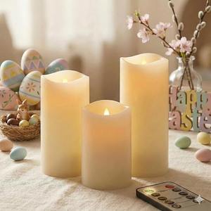 Bougies LED sans flamme, alimentées par piles, étanches, écologiques, en plastique, décoration intérieure et extérieure, télécommande 10 touches - Product Image 3