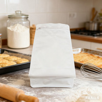 Sac en plastique biodégradable de qualité alimentaire personnalisé compostable, épices, café, thé Kraft, fermeture éclair, pochette en papier debout avec zip-lock