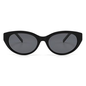 Cat Eye Sunglasses Full Rim Solid Black Frame Anti-Uv Protection Unisex Adult Lightweight <b>Polycarbonate</b> Lens - Product Image 1
