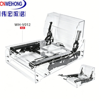 제로 월 제로 백-러빙 전동 소파 리클라이너 메커니즘 WH-V012 400lbs 용량 스핀 리베팅 E-코트 블랙 파워 프레임