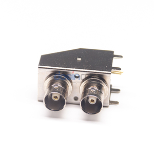 Conector hembra BNC doble de Ángel derecho a través del orificio para montaje en panel - Product Image 3