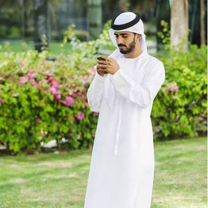 2025 New Wholesale Muslim Men's Neck <b>Scarf</b> Headscarf Headband Robe Clothing Worship Outfit 3-Piece Set Breathable - Product Image 1