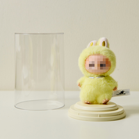 En stock, vente en gros directe d'usine, boîte de rangement empilable ronde pour animaux en peluche, figurines d'action en peluche, vitrine avec crochet