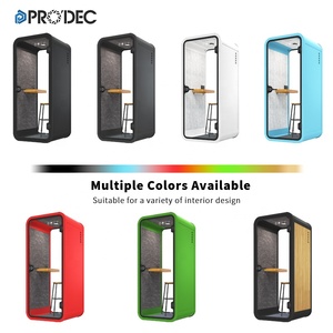 Nhỏ Nhôm Kim Loại Prefab Điện Thoại Gọi Booth Modular Tiny Tùy Chỉnh Cách Âm Nhà Phòng Họp Cho Lớn Làm Việc Văn Phòng Pod - Product Image 5