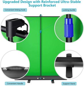 150*200 Cm Draagbare Pop Up Groen Scherm Achtergrond Met Stand Inklapbare Verwijder Achtergrond Voor Foto Video Studio Youtube - Product Image 5