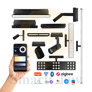 Giá tốt nhôm theo dõi đường sắt lõm từ theo dõi đèn tại chỗ 10W 20W 48V Spotlight từ tuyến tính dẫn theo dõi hệ thống ánh sáng - Product Image 3