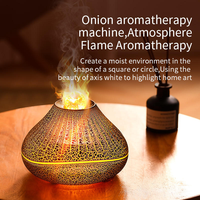 Mini diffuseur d'arôme de flamme ultrasonique de bureau de ménage humidificateur essentiel d'huile de volcan en plastique alimenté par USB