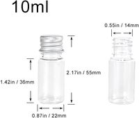 Flacon en plastique de petite taille pour poudre liquide médicale, étanche, avec bouchon à vis en aluminium, marque privée, 10 ml, 30 ml, 0,34 oz, 1 oz