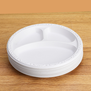 <span class=keywords><strong>Assiette</strong></span> <span class=keywords><strong>jetable</strong></span> biodégradable DG de 9 pouces de couleur blanche, 7 pouces, 1 <span class=keywords><strong>compartiment</strong></span>, 100% compostable, <span class=keywords><strong>assiette</strong></span> ronde - Product Image 5