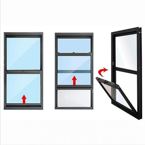 Grandes fenêtres coulissantes verticales en <span class=keywords><strong>verre</strong></span> trempé pour abris, granges, poulaillers, maisons de jeux, maisons et garages - Product Image 1