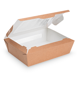 กล่องกระดาษคราฟท์สีขาวสำหรับอาหารกลางวันอเนกประสงค์ OSQ SALAD 1000 แบบขายส่ง พร้อมฝาใส สามารถใส่สลัดได้  รับทำโลโก้ตามสั่ง - Product Image 3