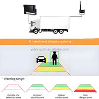Kit de Caméra de Surveillance Numérique Sans Fil 1080P pour Camion avec Détection de Piétons par IA, Antenne Longue Portée pour la Sécurité des Bus, Remorques et Flottes